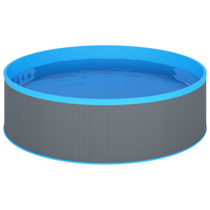 Piscina Fuori Terra con Skimmer e Pompa Sospesi 350x90cm Grigia | homemem39