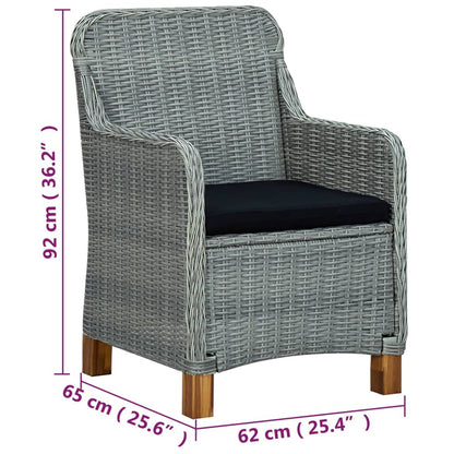 Set Mobili da Pranzo per Giardino 5 pz Grigio Chiaro | homemem39