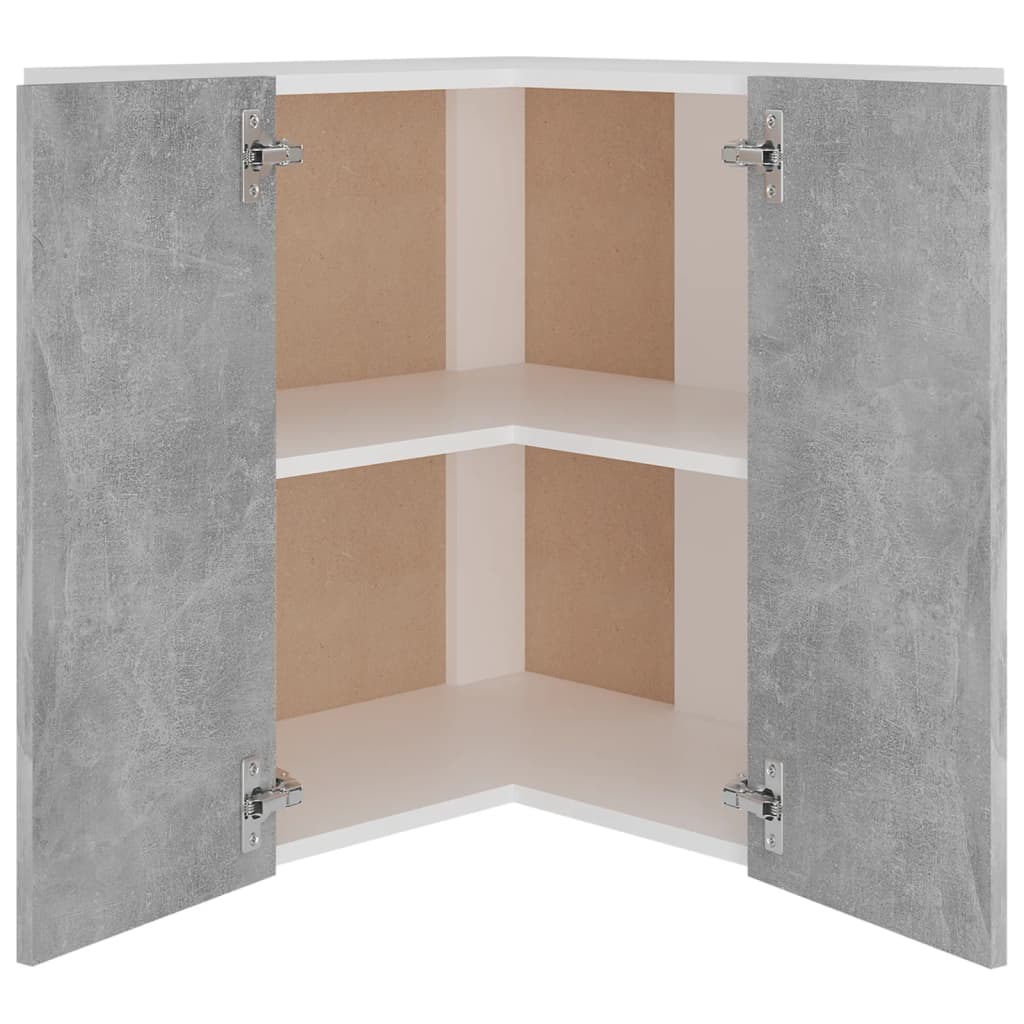 Pensile Angolare “Lyon” Grigio Cemento 57x57x60cm