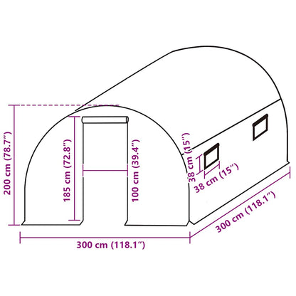 Telo di Ricambio per Serra (9 m²) 3x3x2 m Trasparente | homemem39