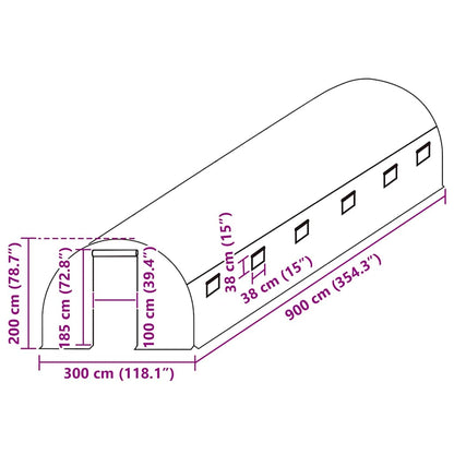 Telo di Ricambio per Serra (27 m²) 3x9x2 m Trasparente | homemem39