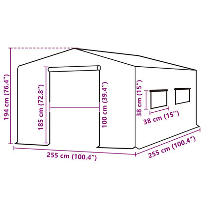 Telo di Ricambio per Serra (6,5025 m²) 255x255x194 cm Verde - homemem39