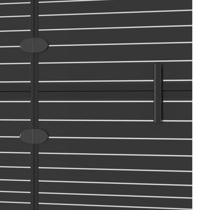 Pannello Doccia Pieghevole in ESG 120x140 cm Nero | homemem39