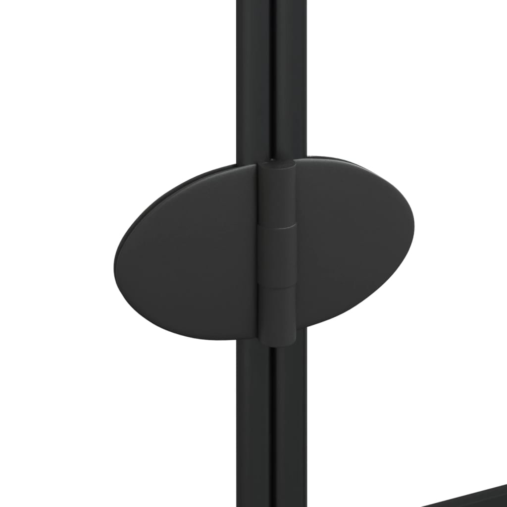Pannello Doccia Pieghevole in ESG 80x140 cm Nero | homemem39