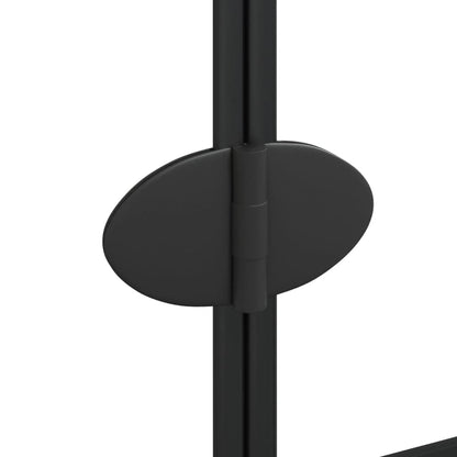 Pannello Doccia Pieghevole in ESG 80x140 cm Nero | homemem39