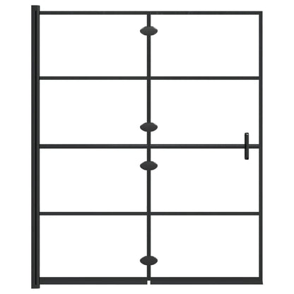 Pannello Doccia Pieghevole in ESG 120x140 cm Nero | homemem39