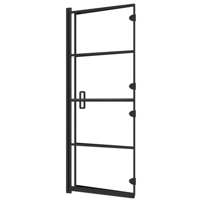 Pannello Doccia Pieghevole in ESG 120x140 cm Nero | homemem39