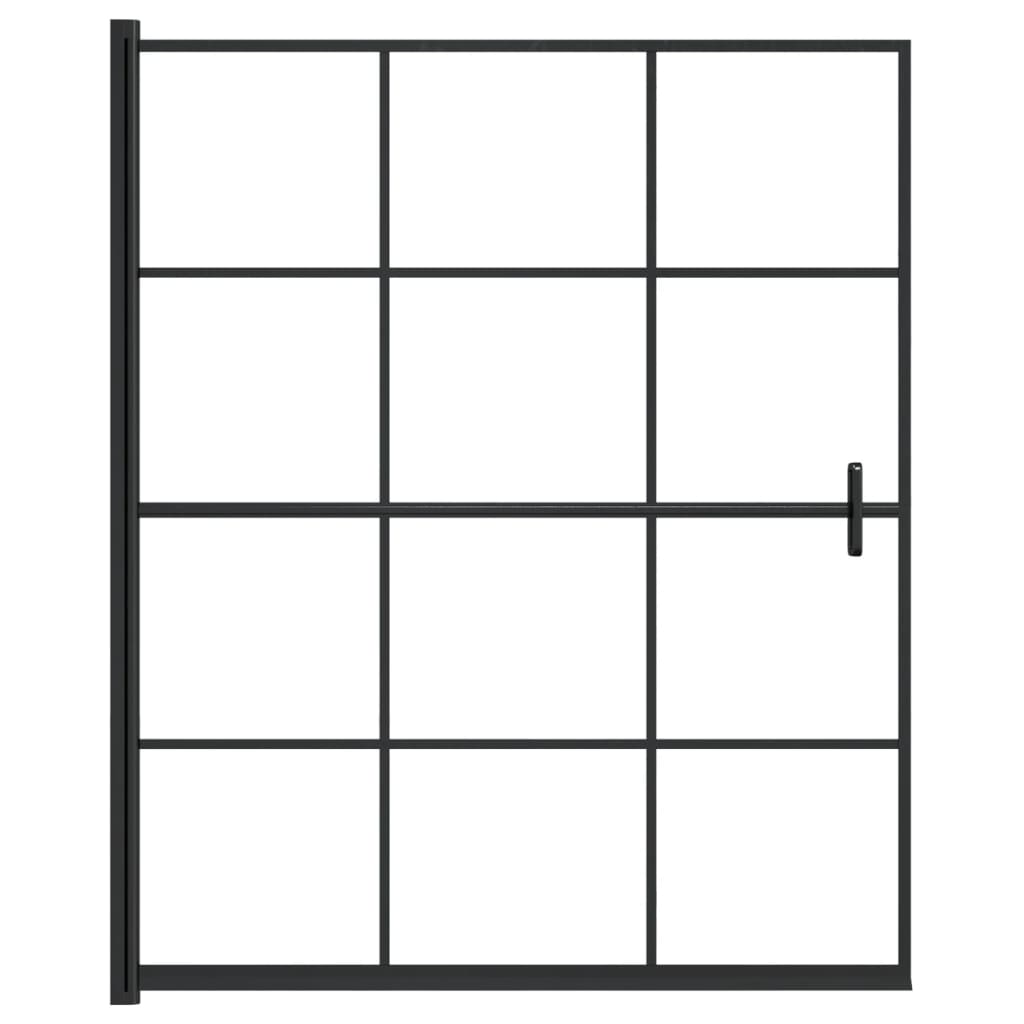 Pannello per Box Doccia in ESG 116x140 cm Nero - homemem39