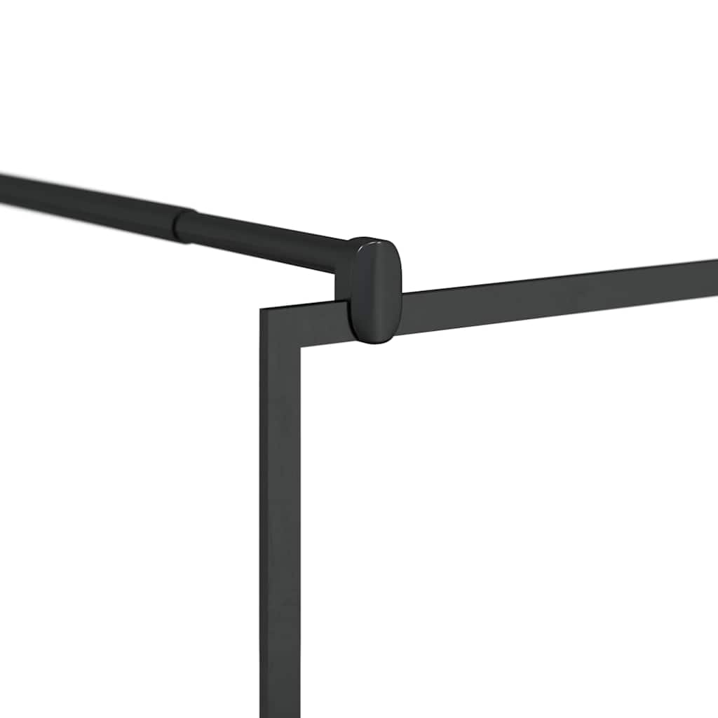 Parete Doccia Walk-in in Vetro Trasparente ESG Nera 80x195 cm | homemem39