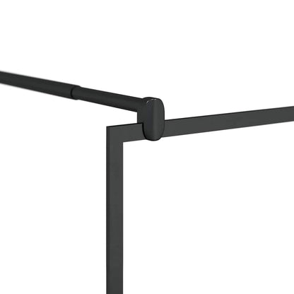 Parete Doccia Walk-in in Vetro Trasparente ESG Nera 80x195 cm | homemem39