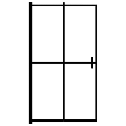 Pannello Doccia Pieghevole in ESG 100x140 cm Nero | homemem39