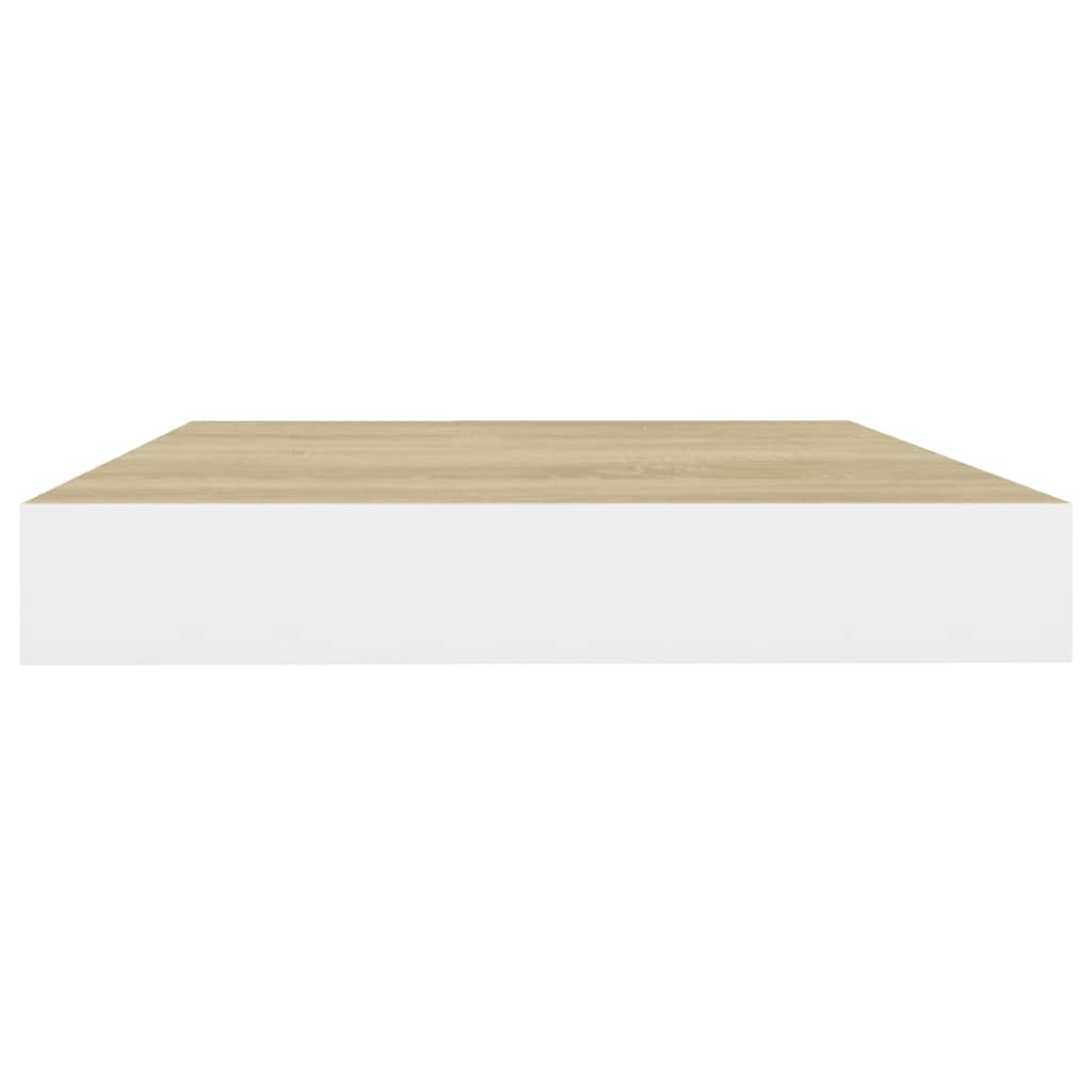 Scaffali a Parete 4 pz Rovere e Bianco 40x23,5x3,8 cm in MDF | homemem39