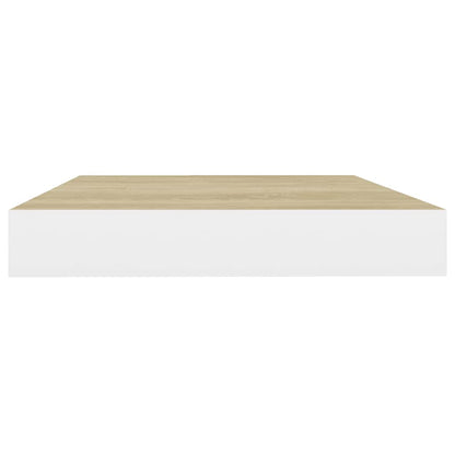 Scaffali a Parete 4 pz Rovere e Bianco 40x23,5x3,8 cm in MDF | homemem39