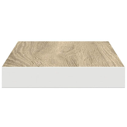 Scaffali a Parete 4 pz Rovere e Bianco 40x23,5x3,8 cm in MDF | homemem39