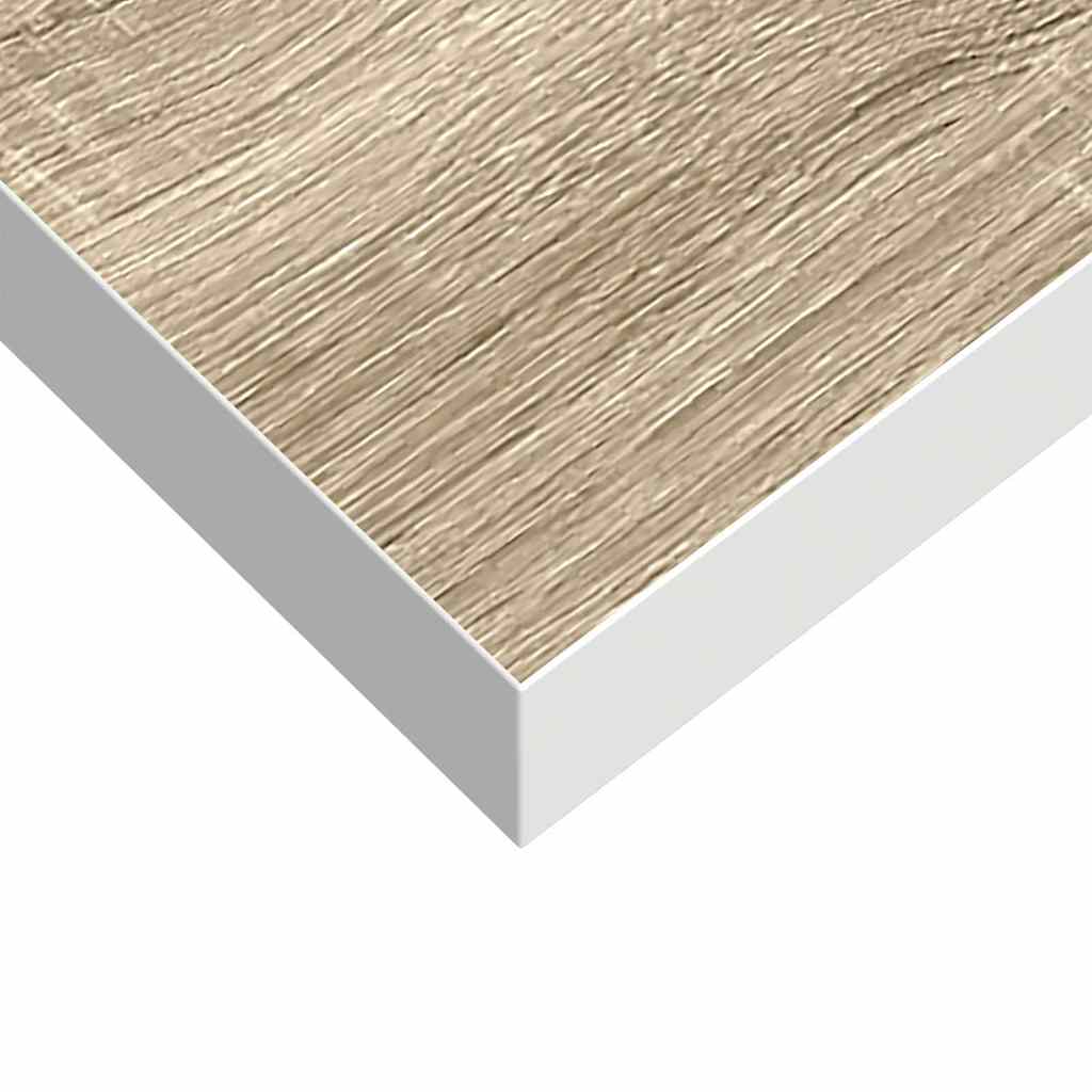 Scaffale a Parete Rovere e Bianco 50x23,5x3,8 cm in MDF