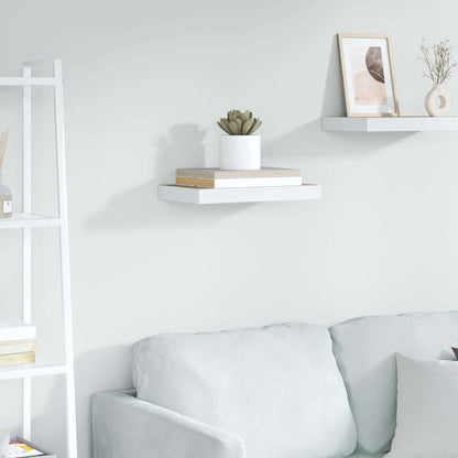 Scaffale a Parete Rovere e Bianco 50x23,5x3,8 cm in MDF