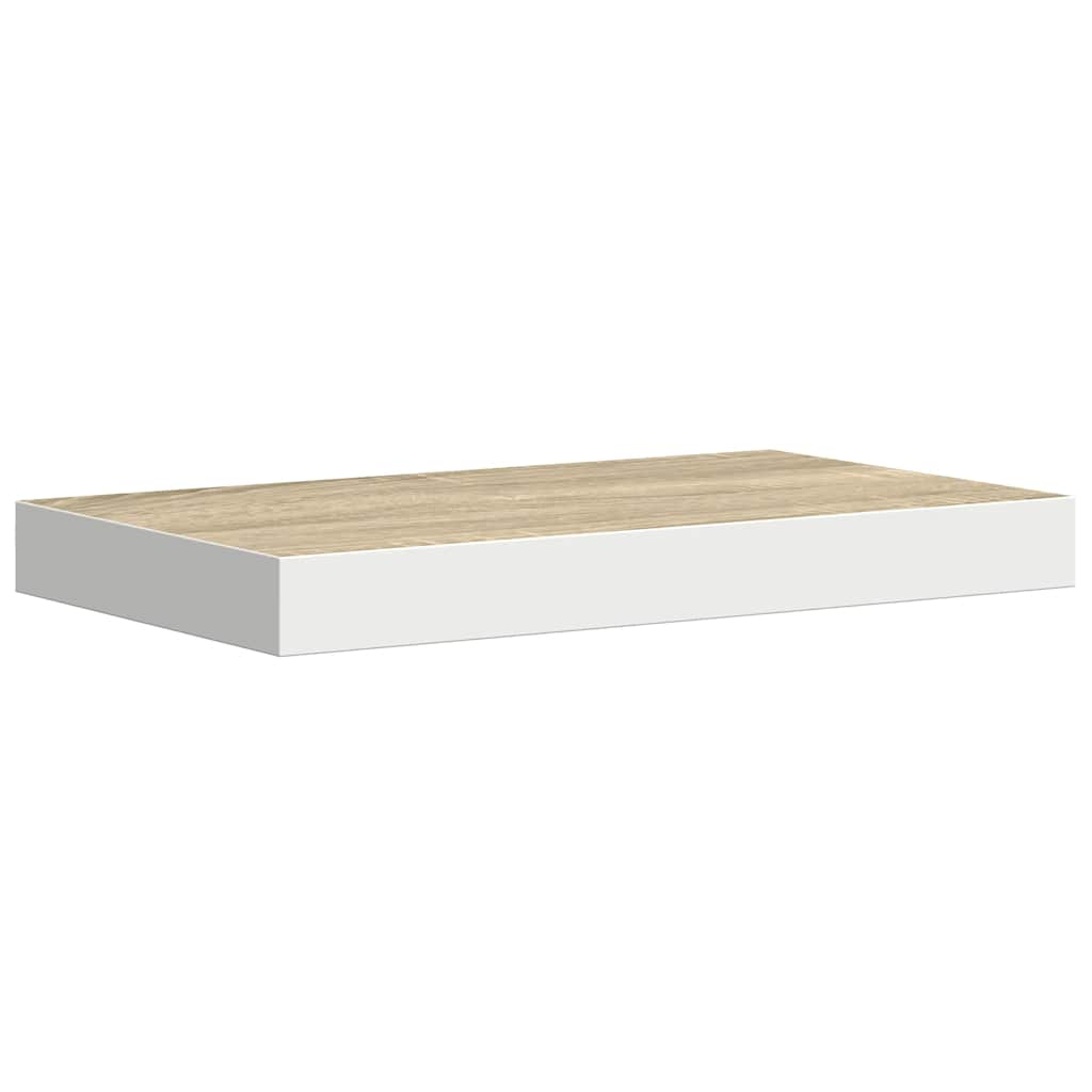 Scaffali a Parete 4 pz Rovere e Bianco 50x23,5x3,8 cm in MDF | homemem39