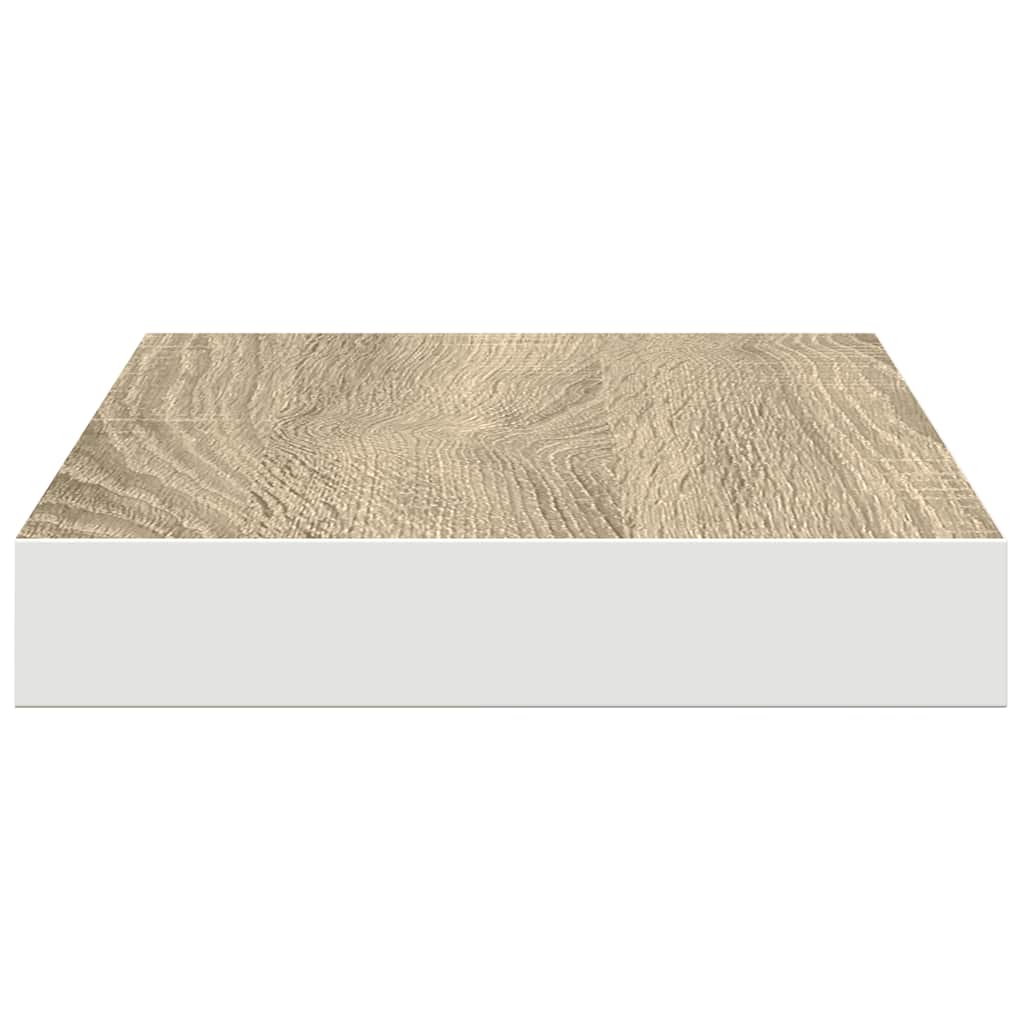 Scaffali a Parete 4 pz Rovere e Bianco 50x23,5x3,8 cm in MDF | homemem39