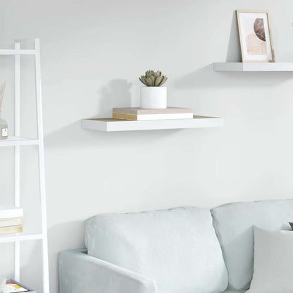 Scaffale a Parete Rovere e Bianco 60x23,5x3,8 cm in MDF | homemem39