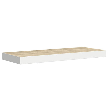 Scaffali a Parete 4 pz Rovere e Bianco 60x23,5x3,8 cm in MDF