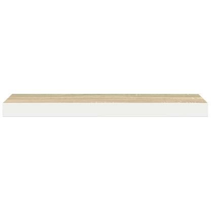Scaffali a Parete 4 pz Rovere e Bianco 60x23,5x3,8 cm in MDF | homemem39