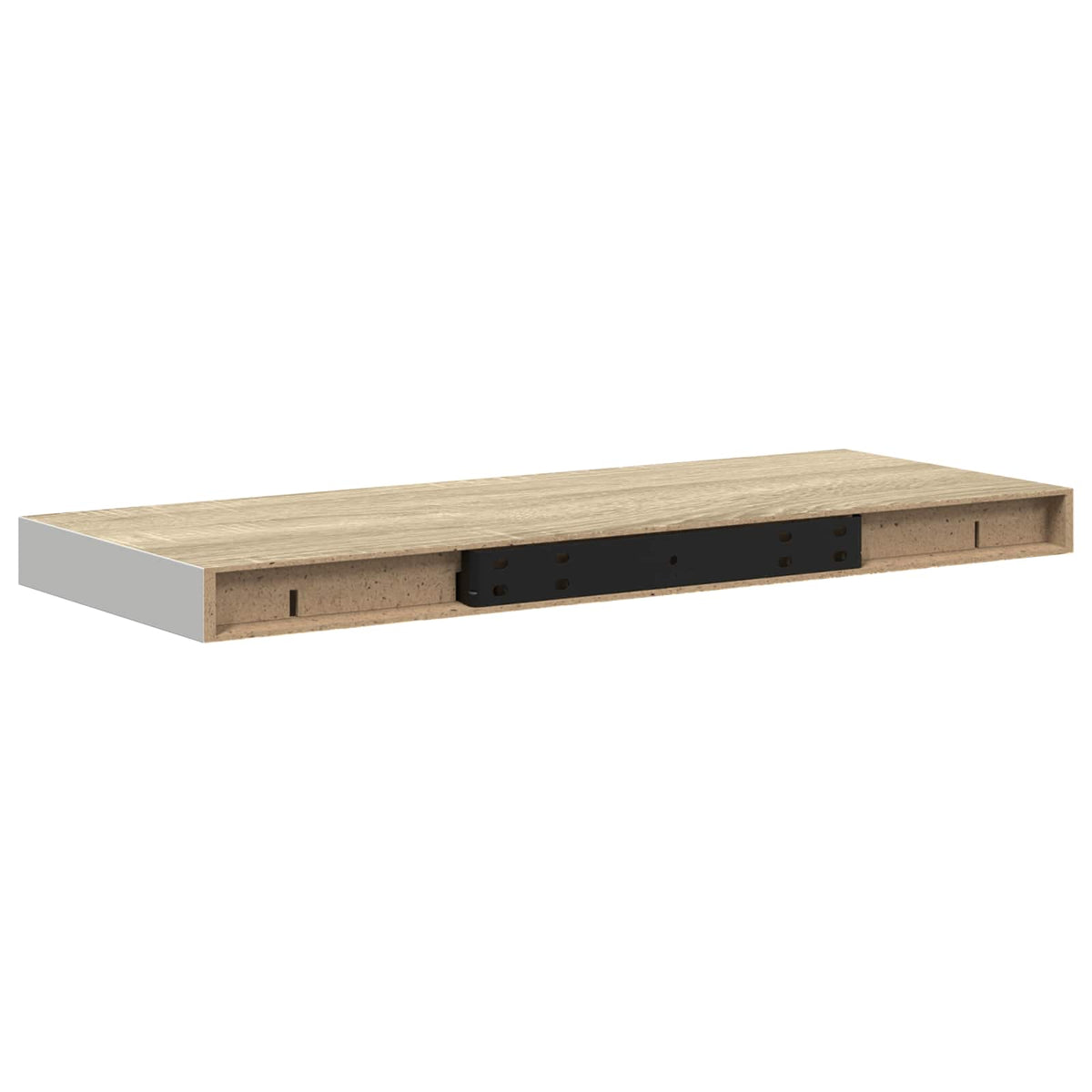 Scaffali a Parete 4 pz Rovere e Bianco 60x23,5x3,8 cm in MDF