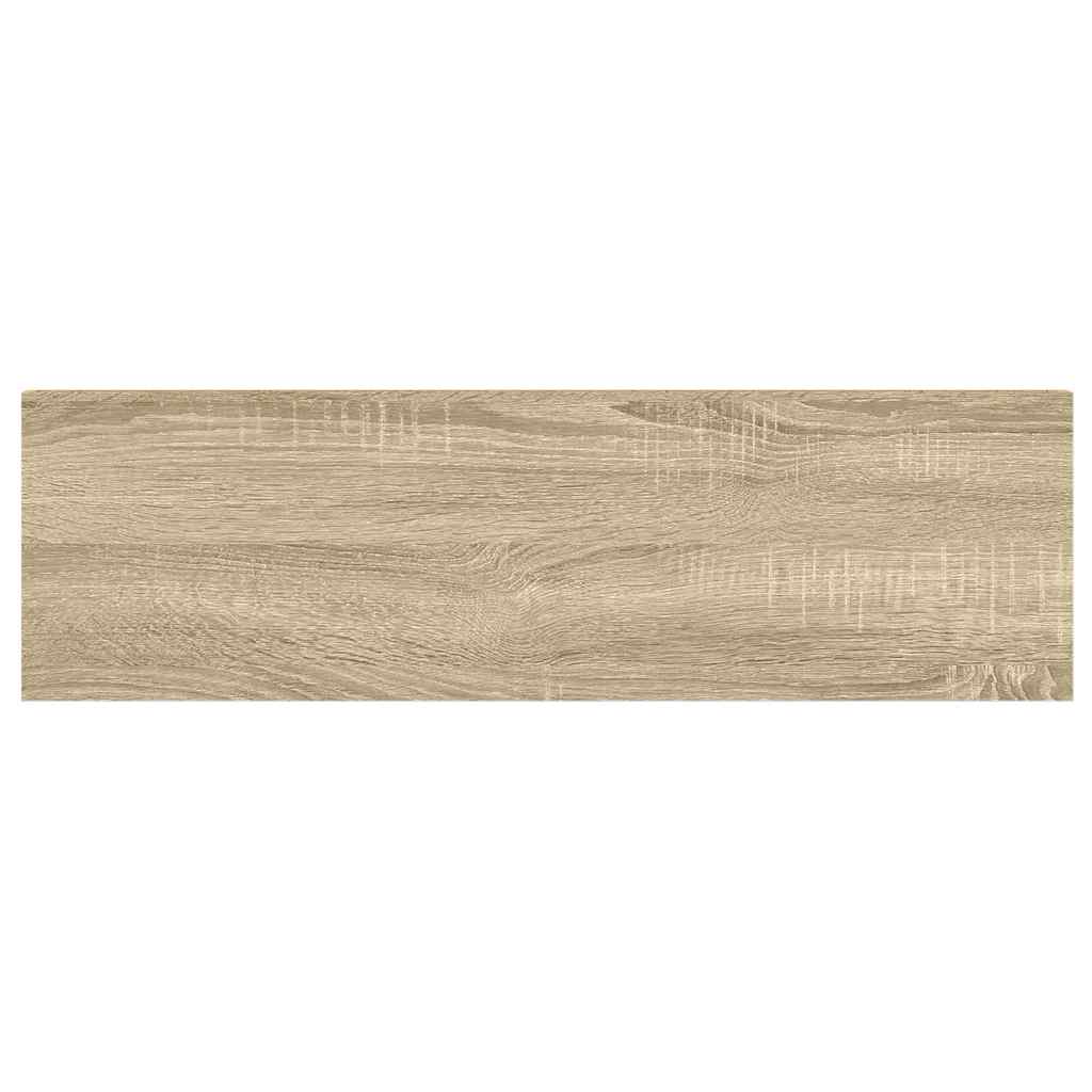 Scaffale a Parete Rovere e Bianco 90x23,5x3,8 cm in MDF