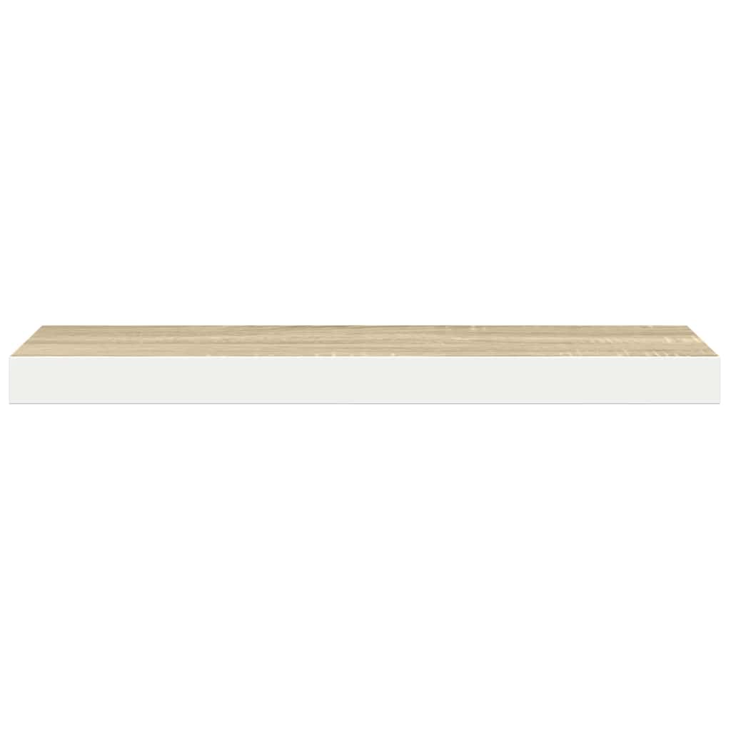 Scaffali a Parete 4 pz Rovere e Bianco 90x23,5x3,8 cm in MDF | homemem39
