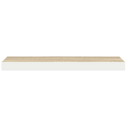 Scaffali a Parete 4 pz Rovere e Bianco 90x23,5x3,8 cm in MDF