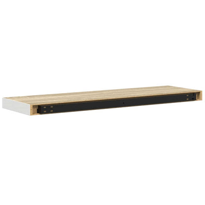Scaffali a Parete 4 pz Rovere e Bianco 90x23,5x3,8 cm in MDF | homemem39