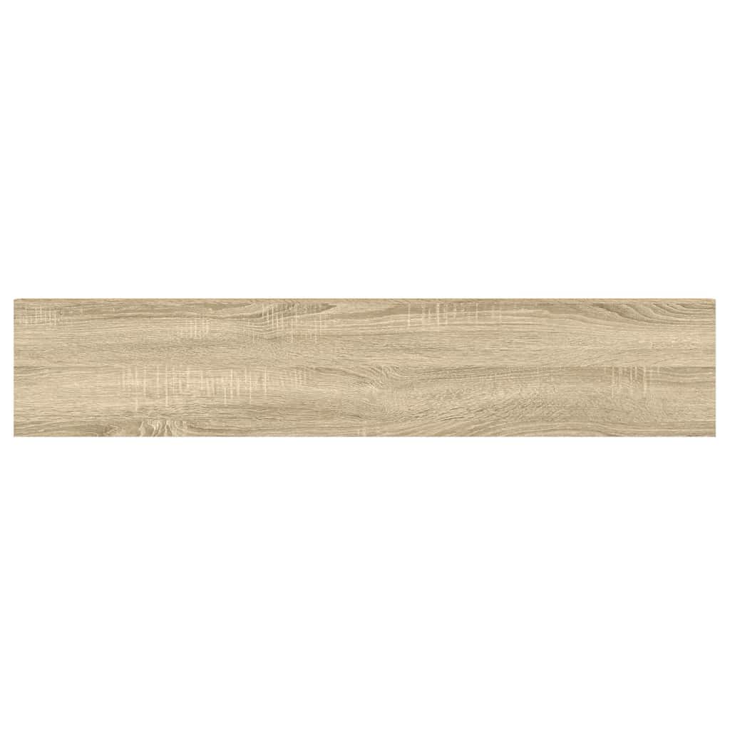 Scaffale a Parete Rovere e Bianco 120x23,5x3,8 cm in MDF | homemem39