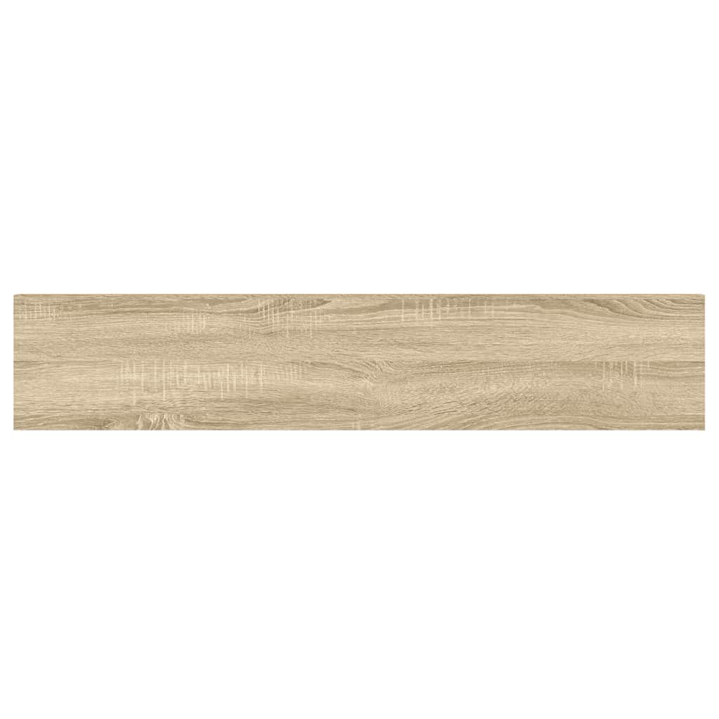 Scaffali a Parete 2 pz Rovere e Bianco 120x23,5x3,8 cm in MDF | homemem39