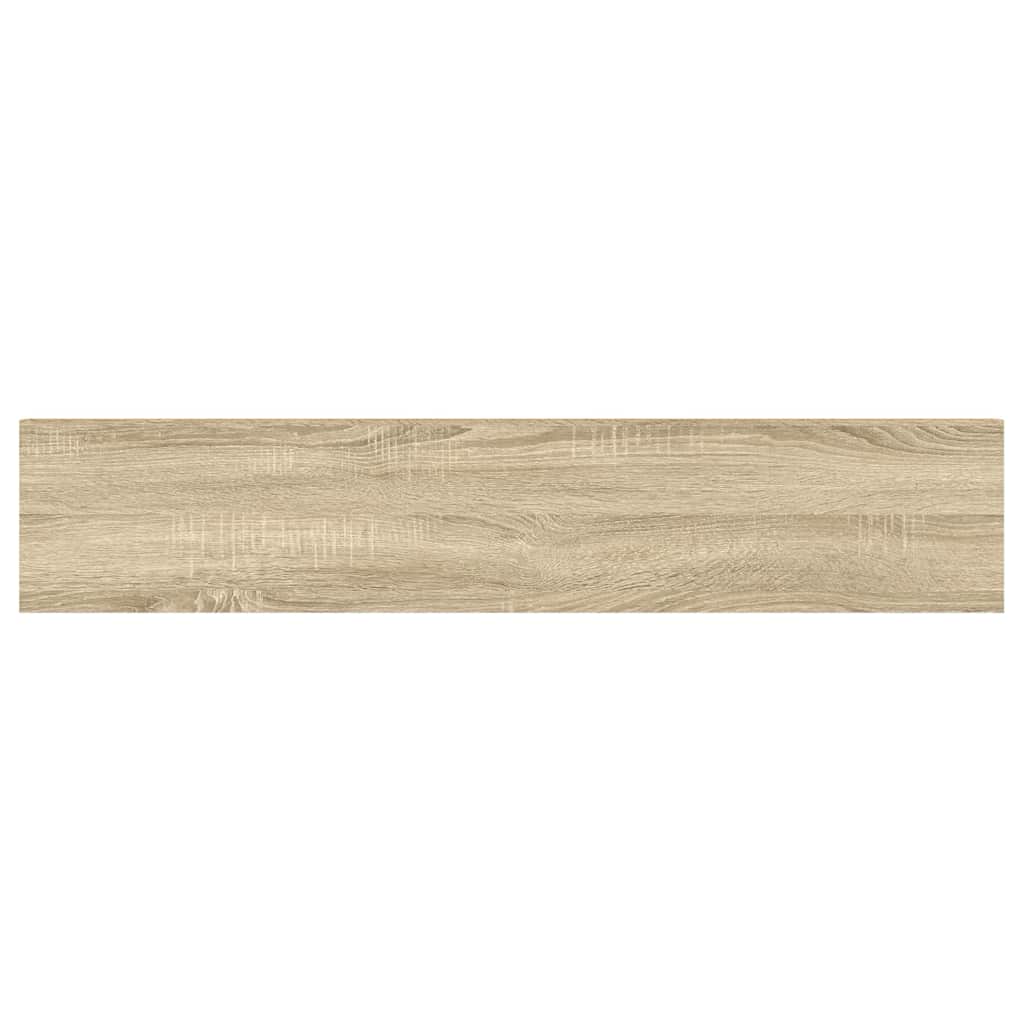Scaffali a Parete 2 pz Rovere e Bianco 120x23,5x3,8 cm in MDF
