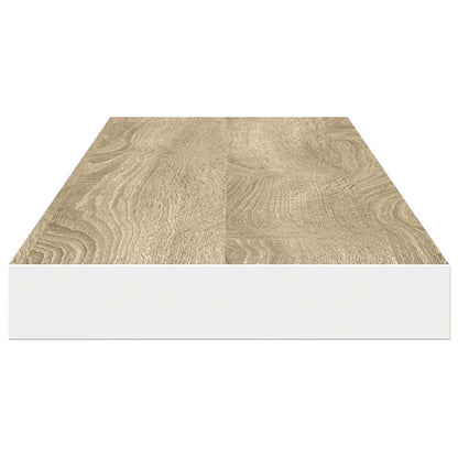 Scaffali a Parete 4 pz Rovere e Bianco 120x23,5x3,8 cm in MDF | homemem39