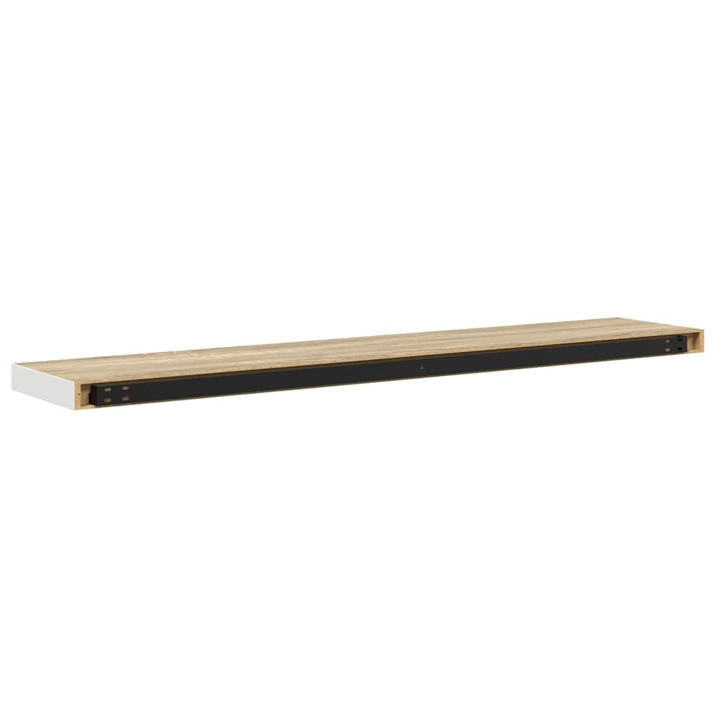 Scaffali a Parete 4 pz Rovere e Bianco 120x23,5x3,8 cm in MDF | homemem39