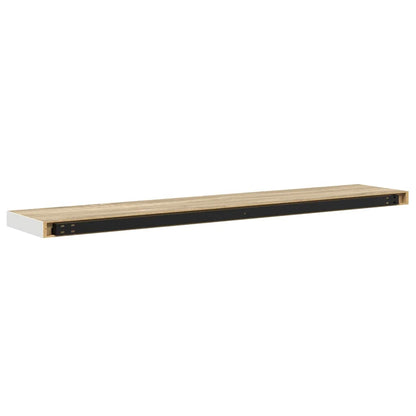 Scaffali a Parete 4 pz Rovere e Bianco 120x23,5x3,8 cm in MDF | homemem39