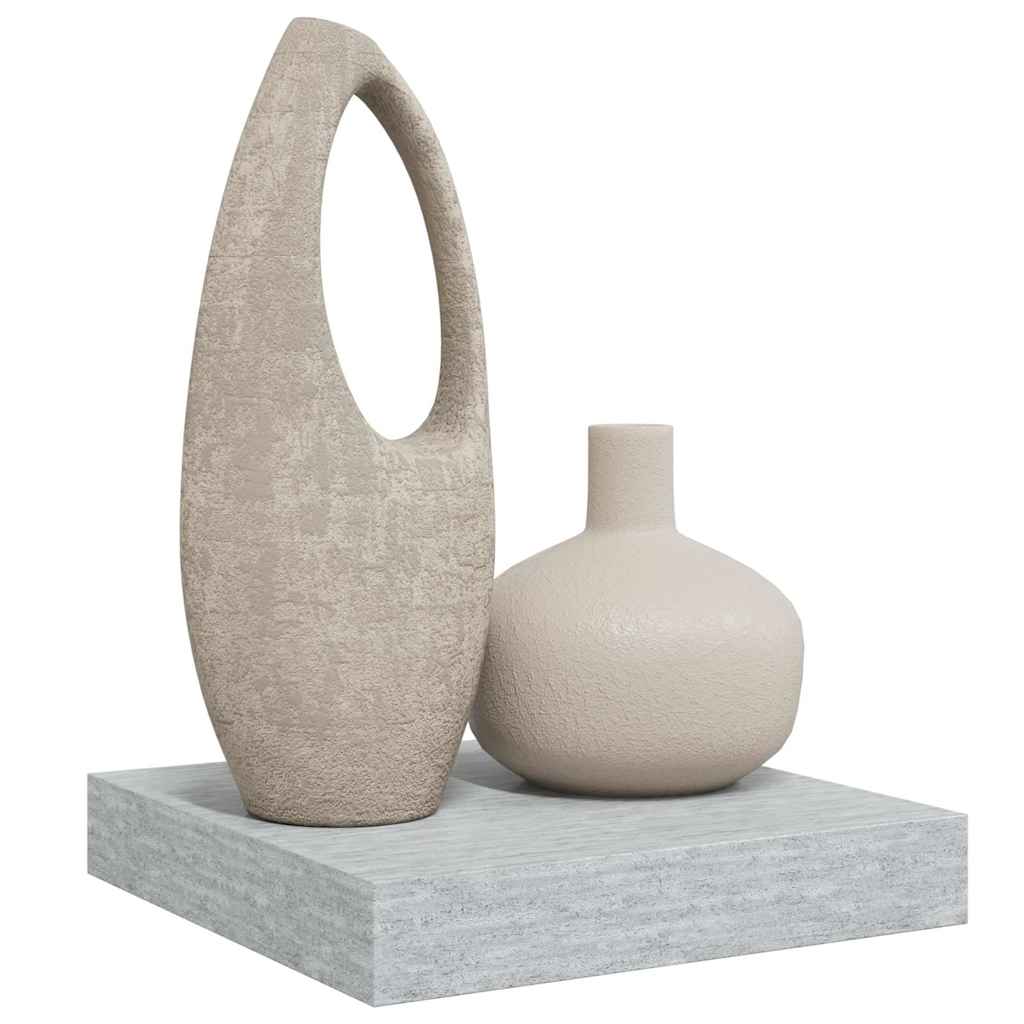 Scaffale a Parete Grigio Cemento 23x23,5x3,8 cm in MDF | homemem39