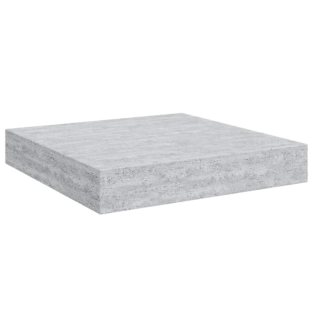 Scaffali a Parete 2 pz Grigio Cemento 23x23,5x3,8 cm in MDF | homemem39