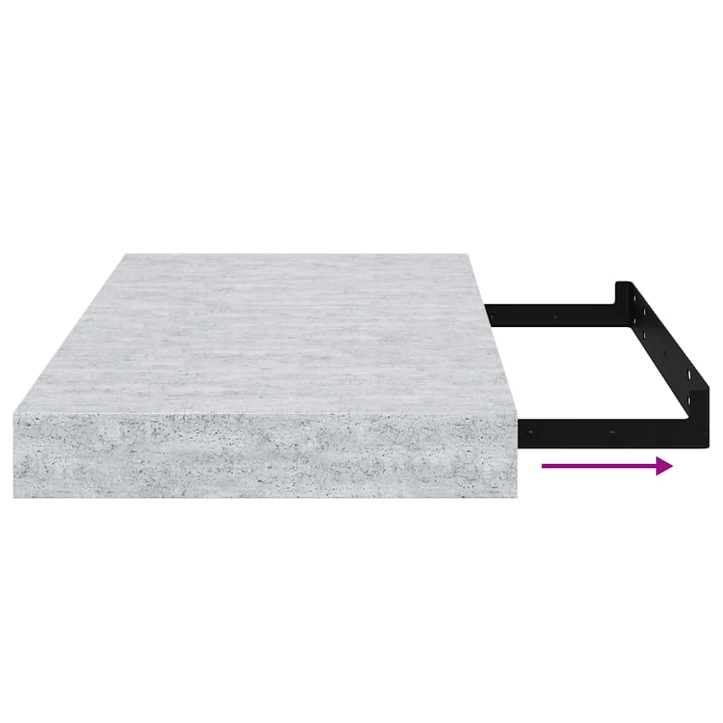 Scaffale a Parete Grigio Cemento 40x23x3,8 cm in MDF | homemem39