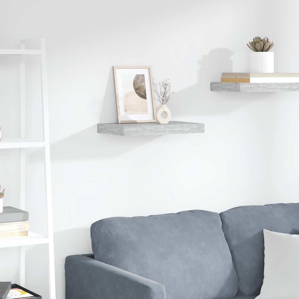 Scaffale a Parete Grigio Cemento 40x23x3,8 cm in MDF | homemem39