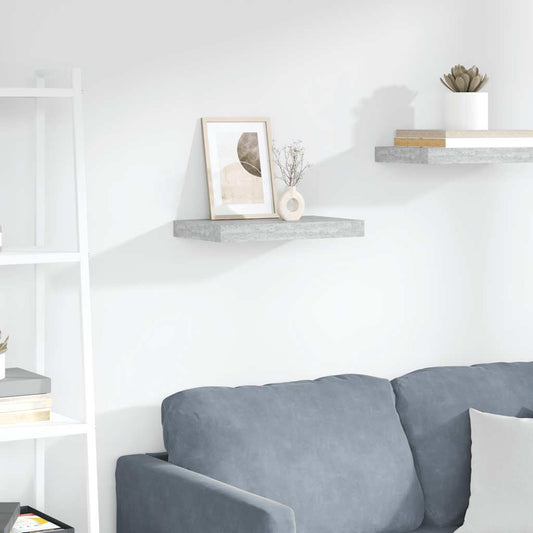Scaffale a Parete Grigio Cemento 40x23x3,8 cm in MDF | homemem39
