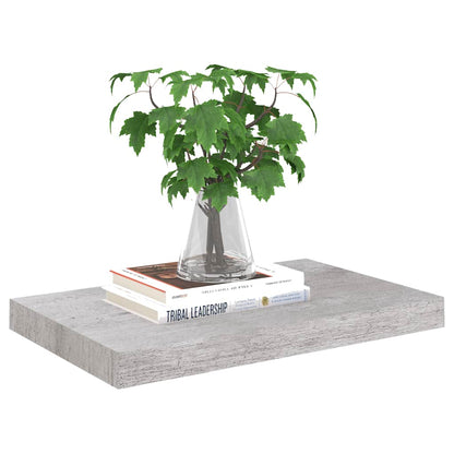 Scaffale a Parete Grigio Cemento 50x23,5x3,8 cm in MDF | homemem39