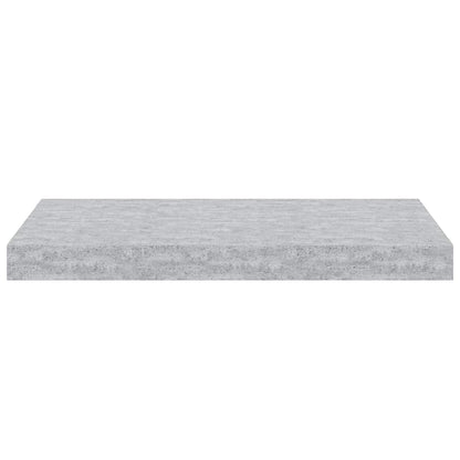 Scaffali a Parete 2 pz Grigio Cemento 50x23,5x3,8 cm in MDF