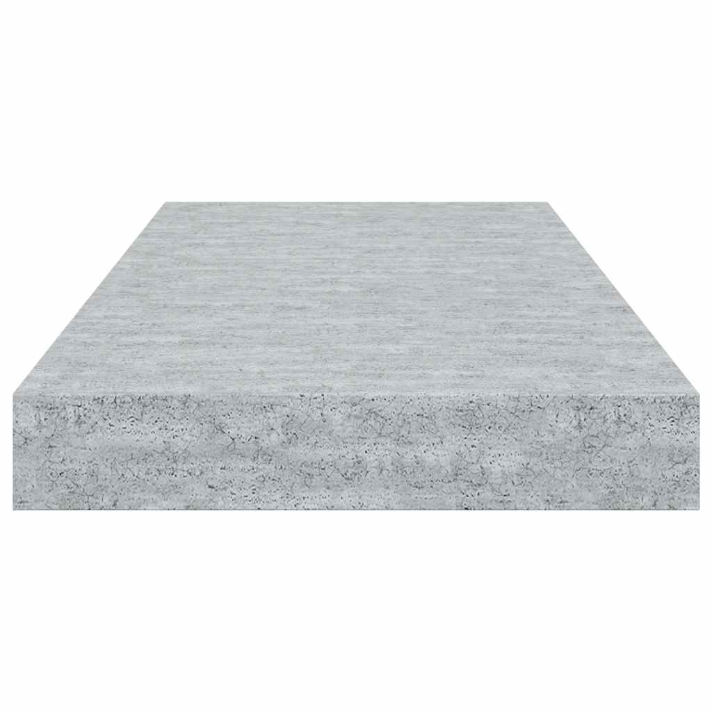 Scaffali a Parete 2 pz Grigio Cemento 50x23,5x3,8 cm in MDF