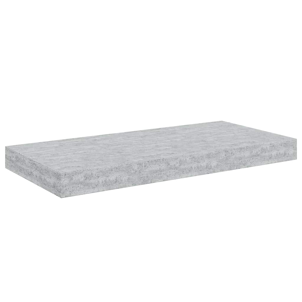 Scaffali a Parete 4 pz Grigio Cemento 50x23,5x3,8 cm in MDF