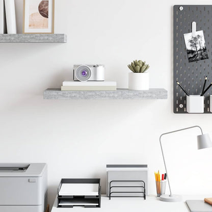 Scaffale a Parete Grigio Cemento 60x23,5x3,8 cm in MDF | homemem39