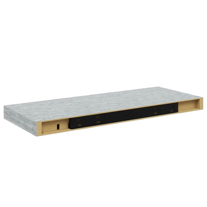 Scaffale a Parete Grigio Cemento 60x23,5x3,8 cm in MDF | homemem39