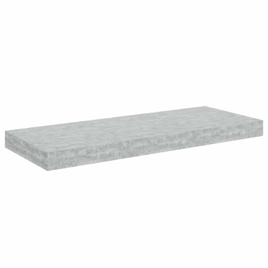 Scaffali a Parete 2 pz Grigio Cemento 60x23,5x3,8 cm in MDF | homemem39