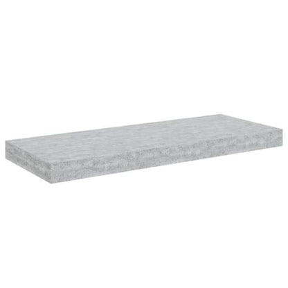 Scaffali a Parete 2 pz Grigio Cemento 60x23,5x3,8 cm in MDF