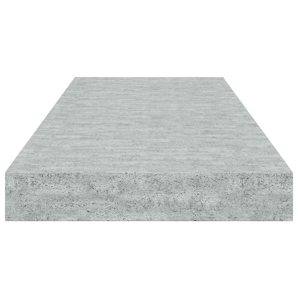 Scaffali a Parete 2 pz Grigio Cemento 60x23,5x3,8 cm in MDF | homemem39